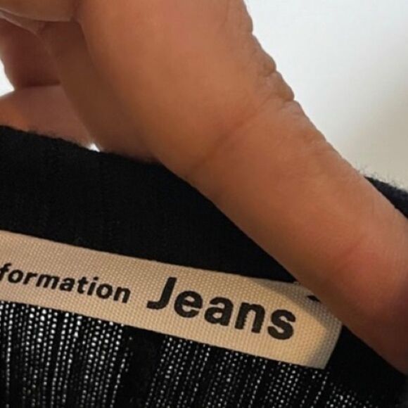 Reformation Wednesday NWOT Ribbed Mini Dress Long Sleeves Crew Neck Black - Picture 8 of 9